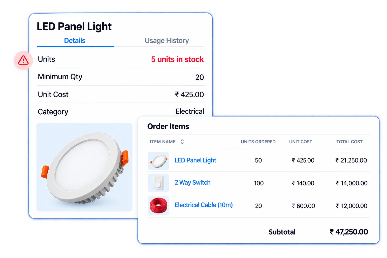 Inventory & Vendor Automation ERP module